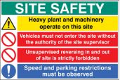 Site heavy plant and machinery sign