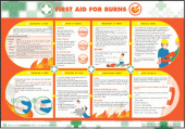 First aid for burns poster 58988