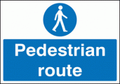 Pedestrian route sign
