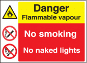 Flammable vapour sign