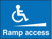 Ramp access sign