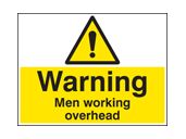 Warning men working overhead sign