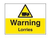 Warning lorries sign