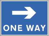 One way right sign