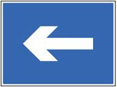 One way arrow sign