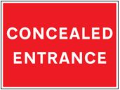 Concealed entrance sign