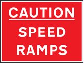 Caution speed ramps sign