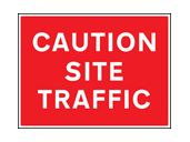 Caution site traffic sign