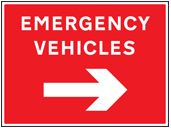 Emergency vehicles right sign
