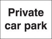 Private car park sign