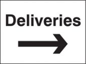 Deliveries arrow right sign