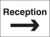 Reception arrow right sign