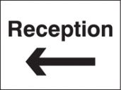 Reception arrow left sign