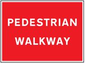 Pedestrian walkway sign