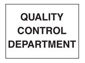 QC department sign