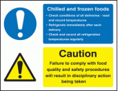 Chilled and frozen foods sign