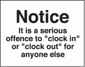 Serious offence to clock in/out sign