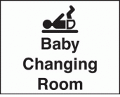 Baby changing room sign