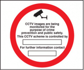 CCTV crime prevention & public sign