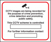 CCTV crime prevention & public sign