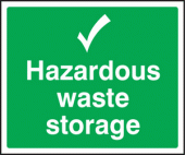 Hazardous waste storage sign