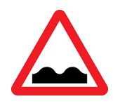 Uneven road sign