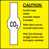 Caution Co2 sign