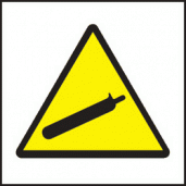 Compressed gas symbol sign