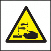 Corrosive symbol sign