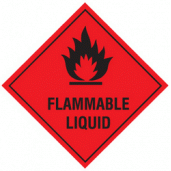 Flammable liquid sign