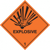 Explosive diamond sign