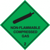 Non Flammable compressed gas 2 sign