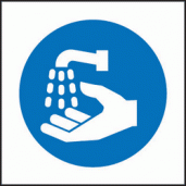 Wash hands symbol sign