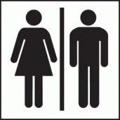 Unisex toilet symbol sign