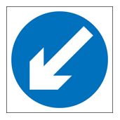 Keep to the left sign