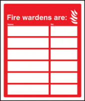 Fire wardens are sign