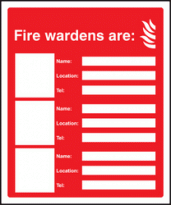 Fire wardens are sign