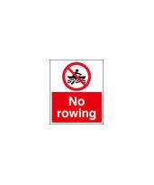 No rowing sign