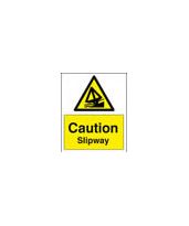 Caution slipway sign