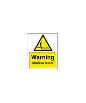 Warning shallow water sign