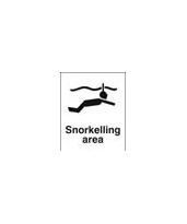 Snorkelling area sign