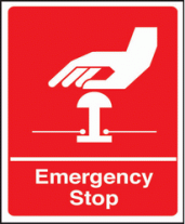 Emergency stop sign