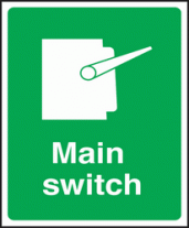 Main switch sign