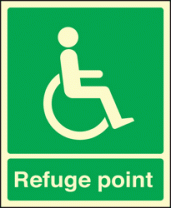 Refuge point sign