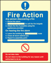 General fire action sign