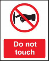 Do not touch sign