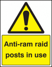 Anti ram posts in use sign
