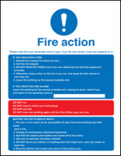 Fire action multiple occupation sign