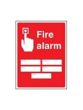 Fire alarm zones 5 sign