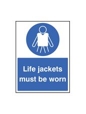 Life jackets must be worn sign